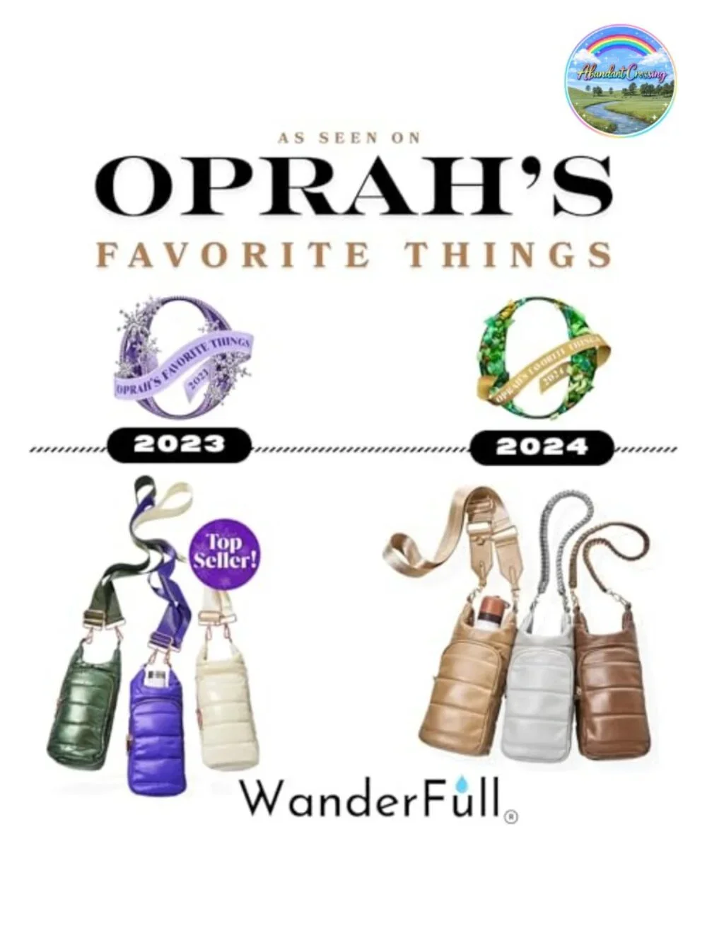 Vegan Leather Water Bottle Holder with Straps, Oprah's Favorite Things